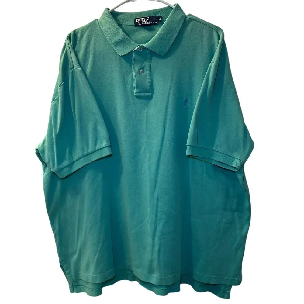 Polo by Ralph Lauren Polo Shirt Men's Size XL Green/Blue Horse Vintage